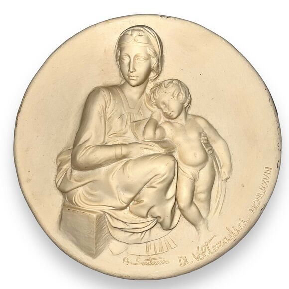 Collector Plate Madonna Pensosa Italian 1978 Limited Edition Alberto Santini - Picture 1 of 16